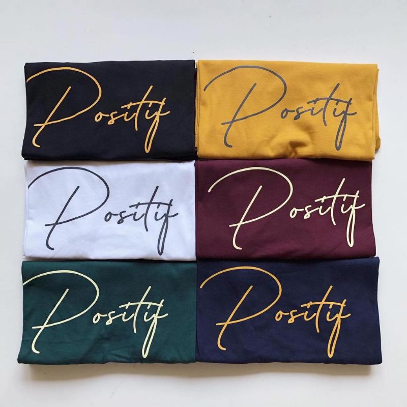 Kaos Positif Distro Pria / wanita Lengan Pendek Motif Positif Tanah Abang Murah