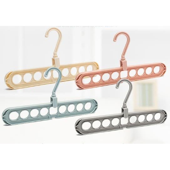 GANTUNGAN BAJU PAKAIAN 9 LUBANG JEMURAN SERBAGUNA 9 IN 1 MAGIC WONDER HANGER MULTIFUNGSI DAPAT DILIPAT