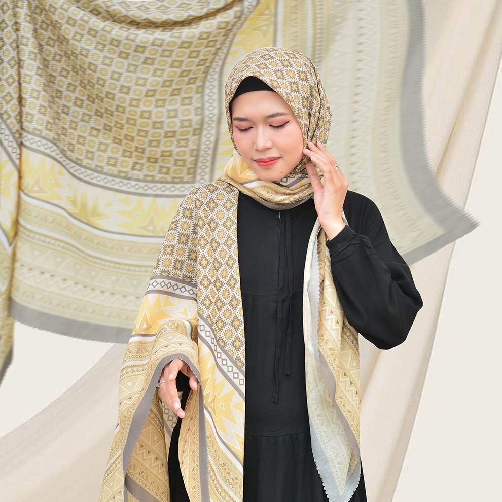 Hijab Jumbo | Kerudung Segi Empat Motif | Jilbab Syar'i Gulmira Series