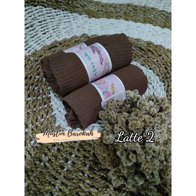 PASHMINA PLISKIT PLISKET PLEATED CERUTY BABYDOLL PREMIUM/ PASHMINA PLISKET LIDI CABANG/PLEATED SHAWL-Latte 2