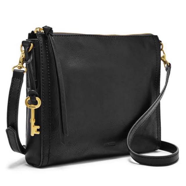  Tas  FOSSIL  Emma EW Crossbody Black New Original Shopee  