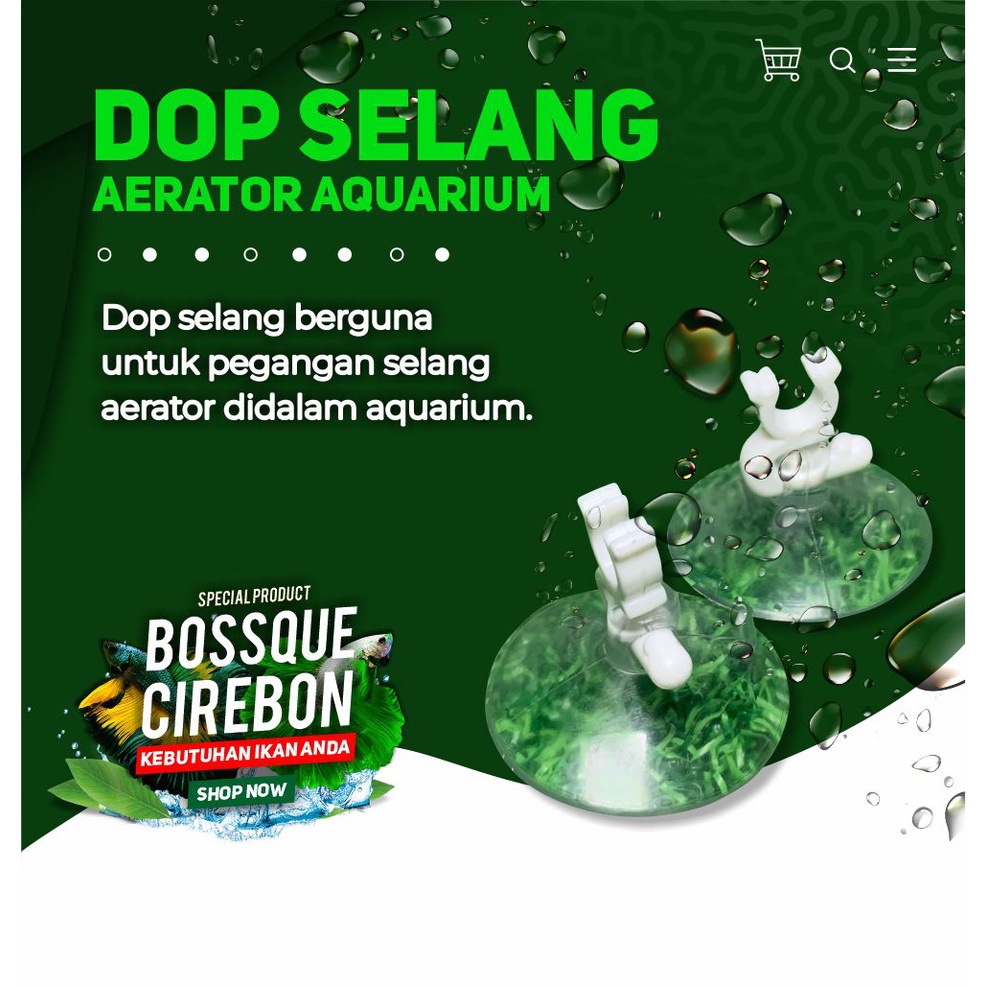 Dop Selang Pipa Aerator Hidroponik CO2 Tempelan Kaca Aquarium Aquascape