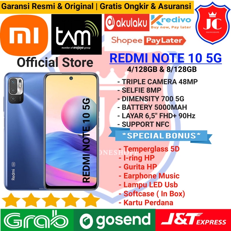 XIAOMI REDMI NOTE 10 5G RAM 8/128GB 4/128GB GARANSI RESMI TAM XIAOMI INDONESIA