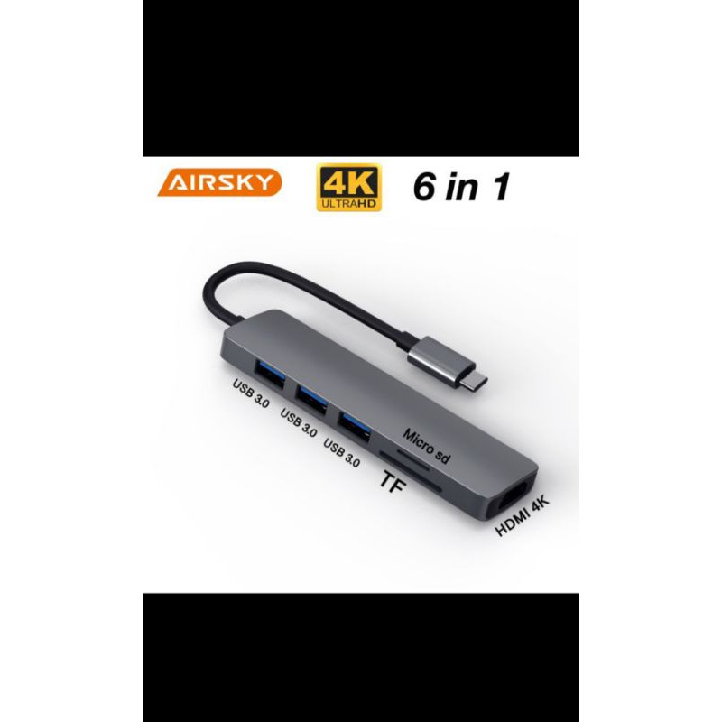 Type C to Hdmi 6in1 Usb 3.0 PD TF Micro Sd