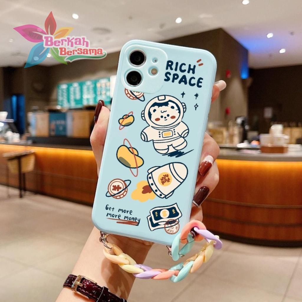 GL003 SOFTCASE SLING RANTAI OPPO A17 A17K A52 A92 A53 A33 A54 A74 A95 A31 A8 A3S A1K BB6449