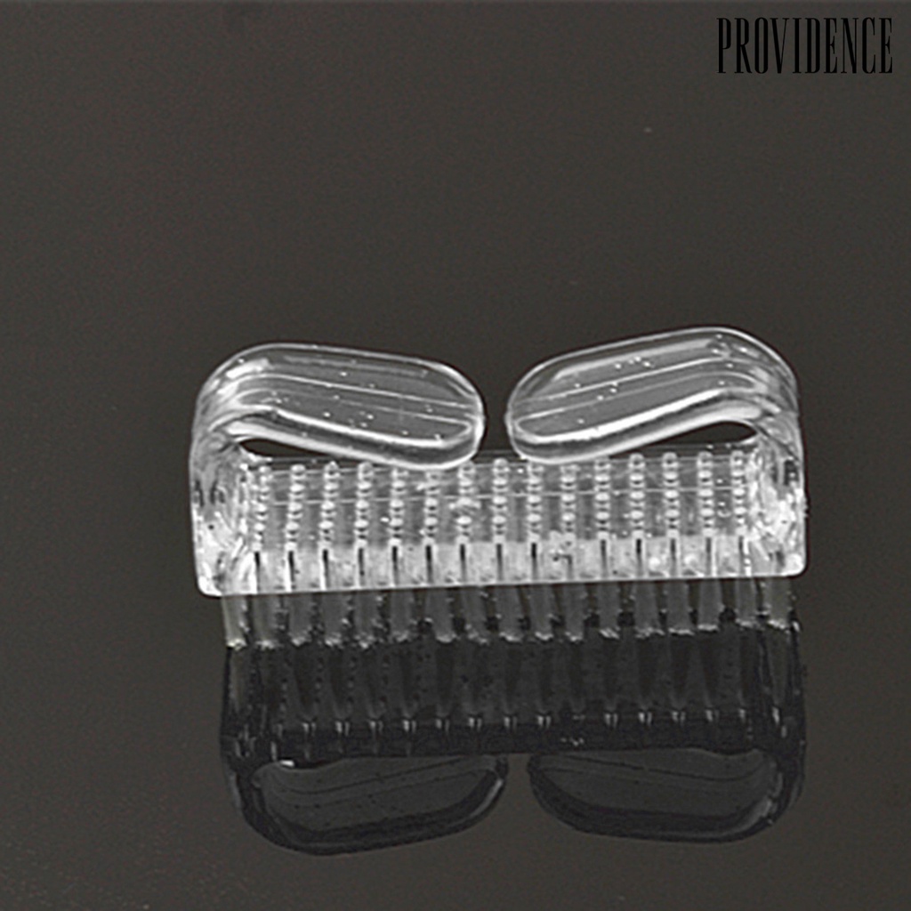 Providence 4Pcs Plastic Handle Grip Nail Dust Brush Fingernail Scrub Cleaner Pedicure Tools