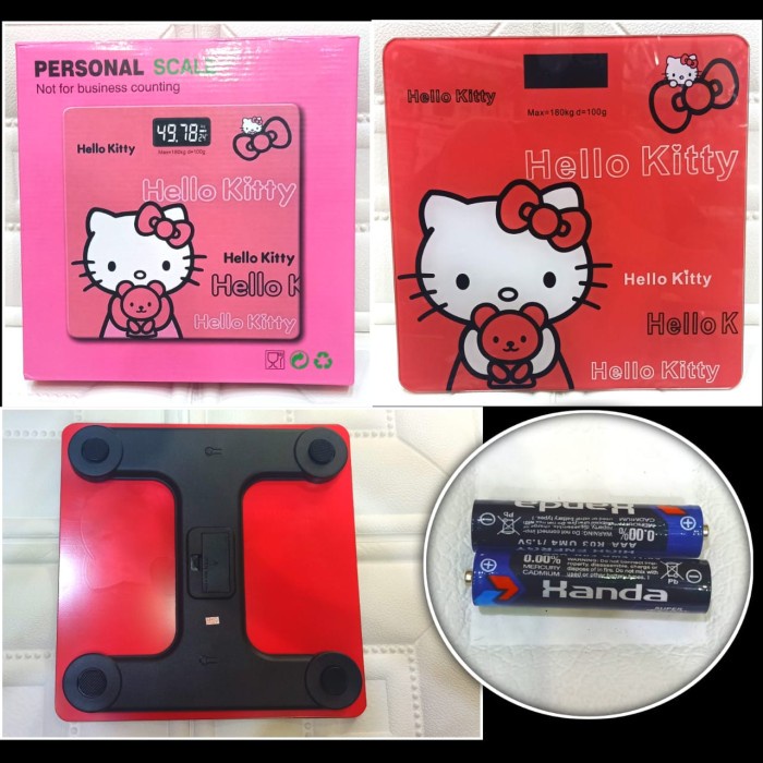 Timbangan Badan Digital 180KG hello kitty Pengukur Berat Badan Digital Weigth scales