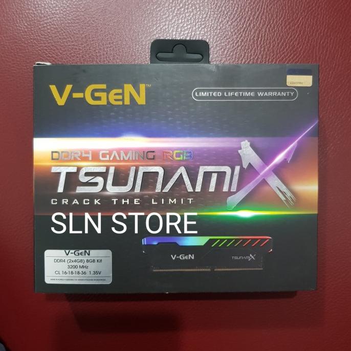 Ddr4 8Gb Kit (24Gb) 3200Mhz V-Gen Tsunami X Rgb Ram Gaming Vgen