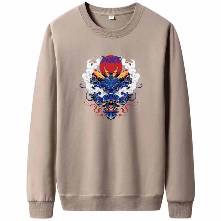 Sweater Crewneck Pria Draco Golden Fleece Size M - XXL