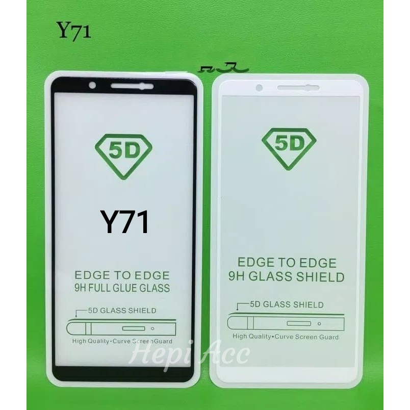 Temperedglass Tg Tempered Glass Temperad Glas 5d 9d 10d Full Warna Vivo Y71 Vivo 1724 Shopee Indonesia