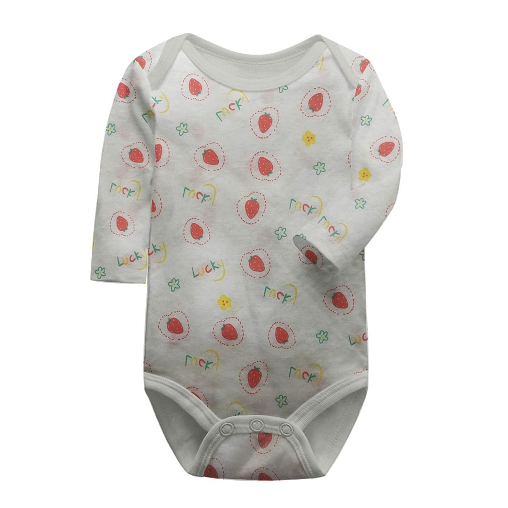 YBS BAJU BAYI JUMPSUIT LENGAN PANJANG IMPORT/ JUMPSUIT ANAK/JUMPSUIT MURAH/ JUMPSUIT MOTIF LUCU 1058-JSP Lucky Stawberry