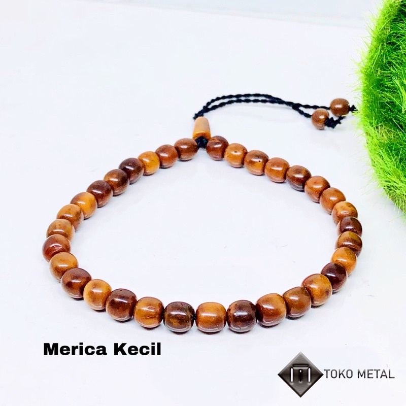 Gelang Tangan Kayu Kaokah Asli Warna Coklat Original Wanita/Pria [ Toko Metal ]