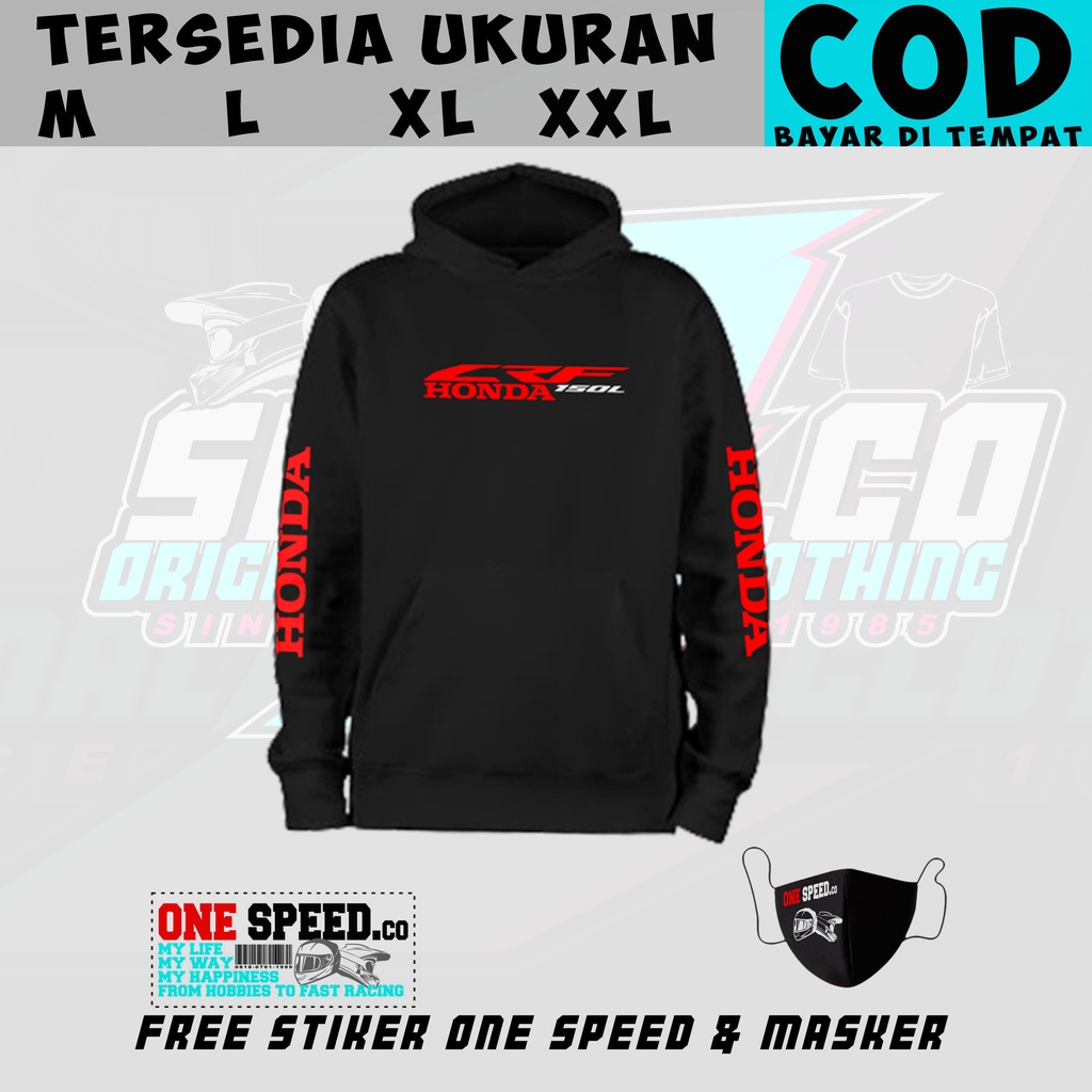 Hoodie Sweater supermoto Motor CRF Trail Supermoto Berkendara Lengan Panjang