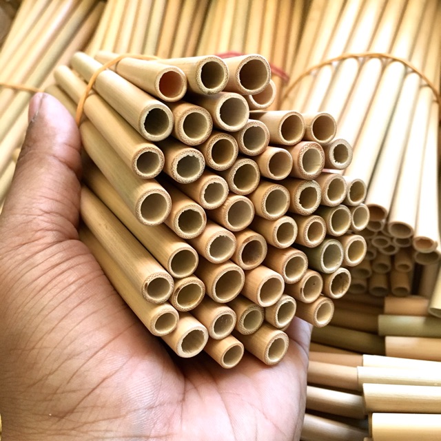 Sedotan Bambu Medium 1 kg isi 120 pcs ( Bamboo Straw )