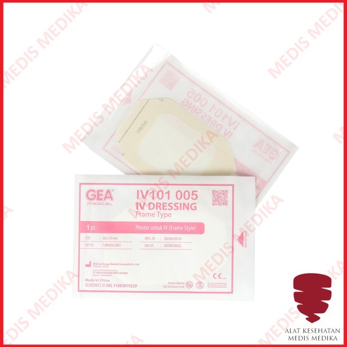 IV Dressing 6x7cm Gea Penutup Luka Plester Infus Film Anti Air Transparant 6x7 6 x 7 cm
