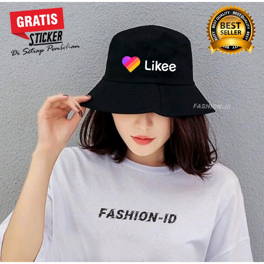 Topi Bucket LIKEE LIKE Keren Pria Wanita Distro KAOS PRIA KEREN Terlaris