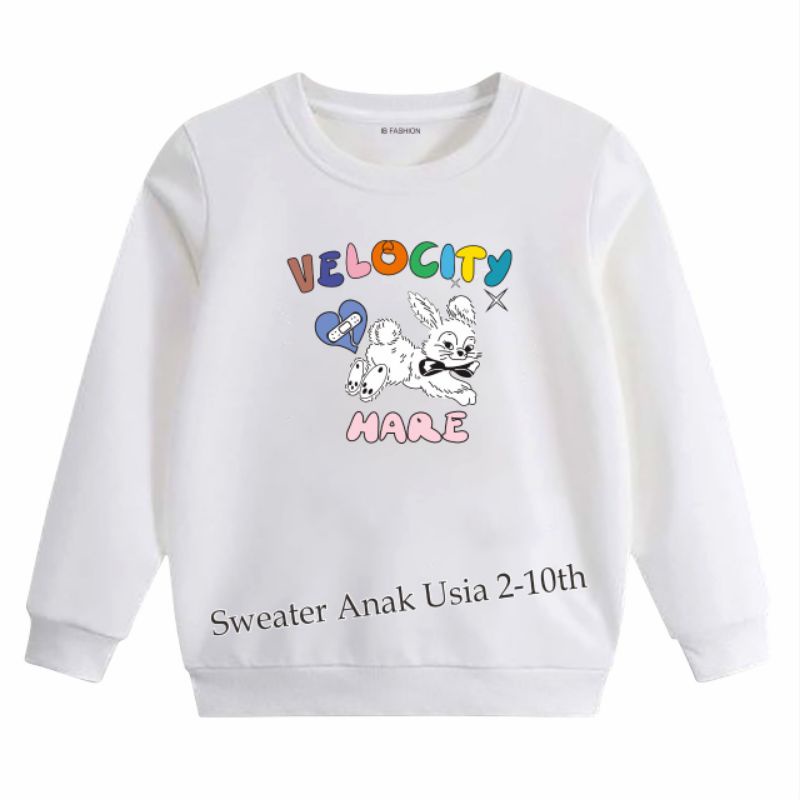 ((IB))SWEATER ANAK2 UNISEX/KELINCI DIGITAL SABLON