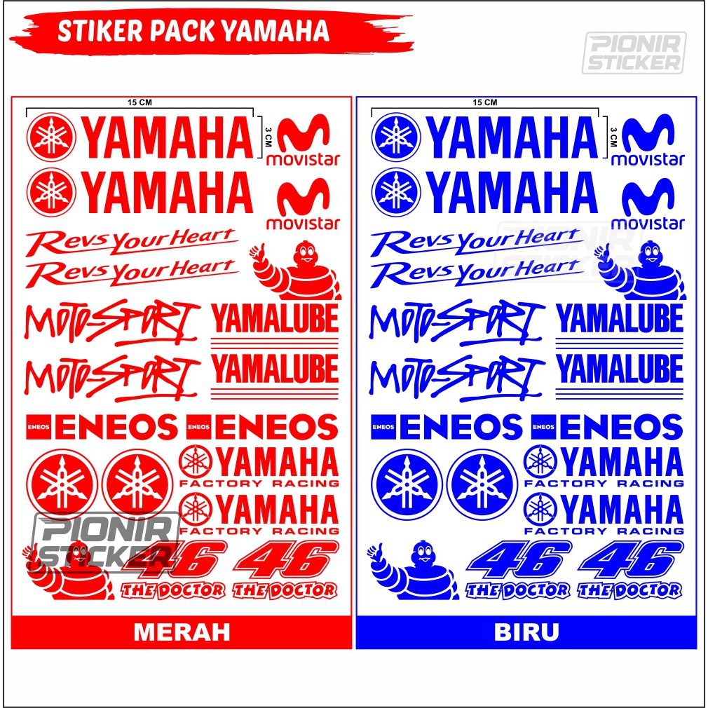 Cutting Sticker Yamaha Stiker Body Motor - Sticker Pack Yamaha - Stiker Set Yamaha