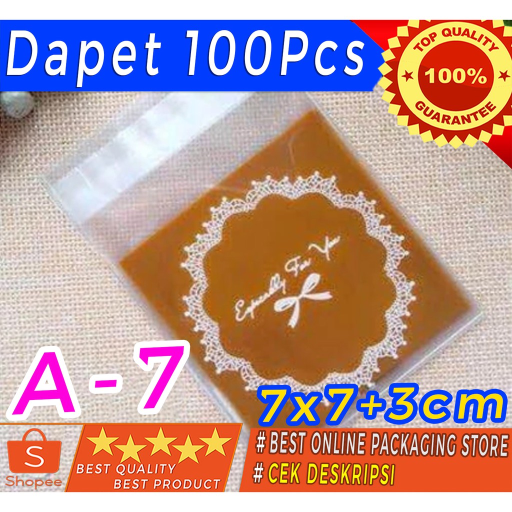 

TERLENGKAP&TERMURAH - COOKIES BAG / PLASTIK COOKIES MOTIF 7x10 A-7 isi 100lbr