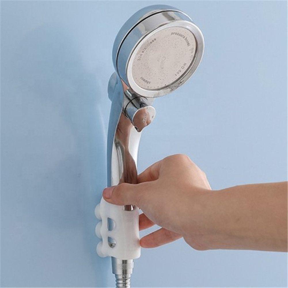 Chookyy Shower Head Holder Vakum Kuat Reusable Suction Cup Adjustable Braket Silikon