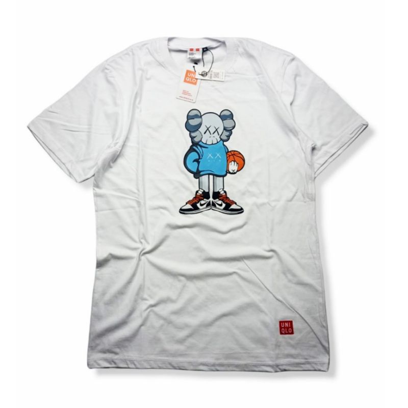 Kaos Baju Tshirt UNIQLO KAWS x Air Jordan White 1
