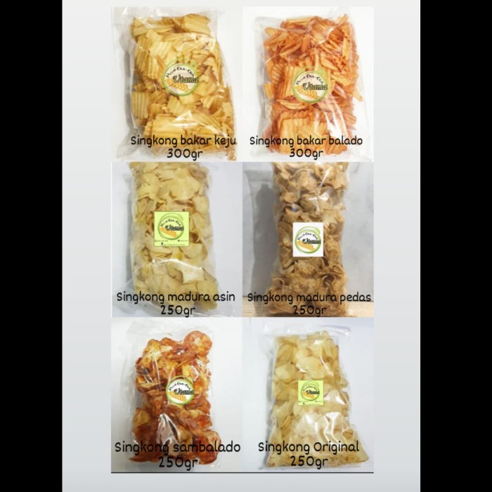 

ANEKA Keripik Singkong Pedas Gurih - Snack Renyah - Camilan Enak