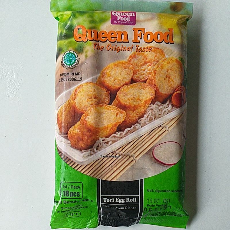 

QUEENFOOD TORI EGG ROLL ISI 18 PCS 400GR BENTO RUMAHAN PIRINGFOODS