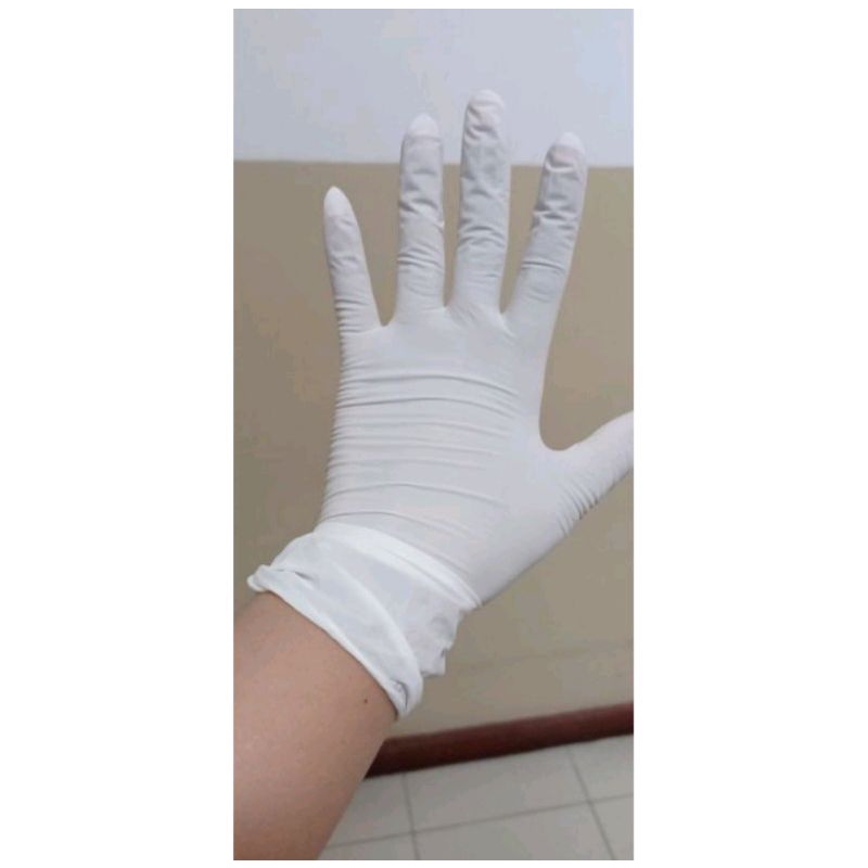 Handscoon / Sarung tangan Latex Disposible Gloves  isi 100 Pcs