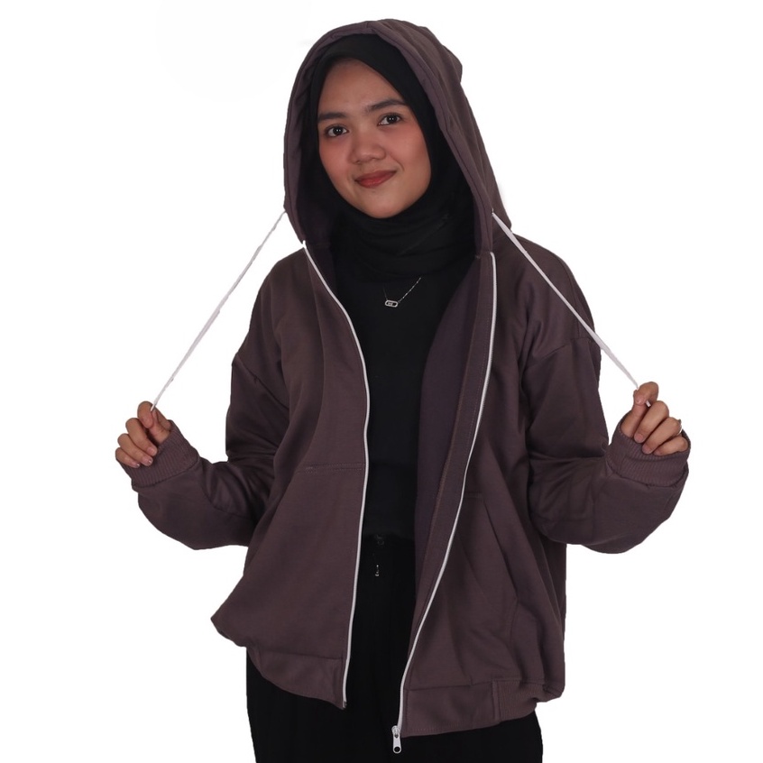 Public - Jaket Zebra Zipper XXL - Jaket Zipper Oversize Unisex