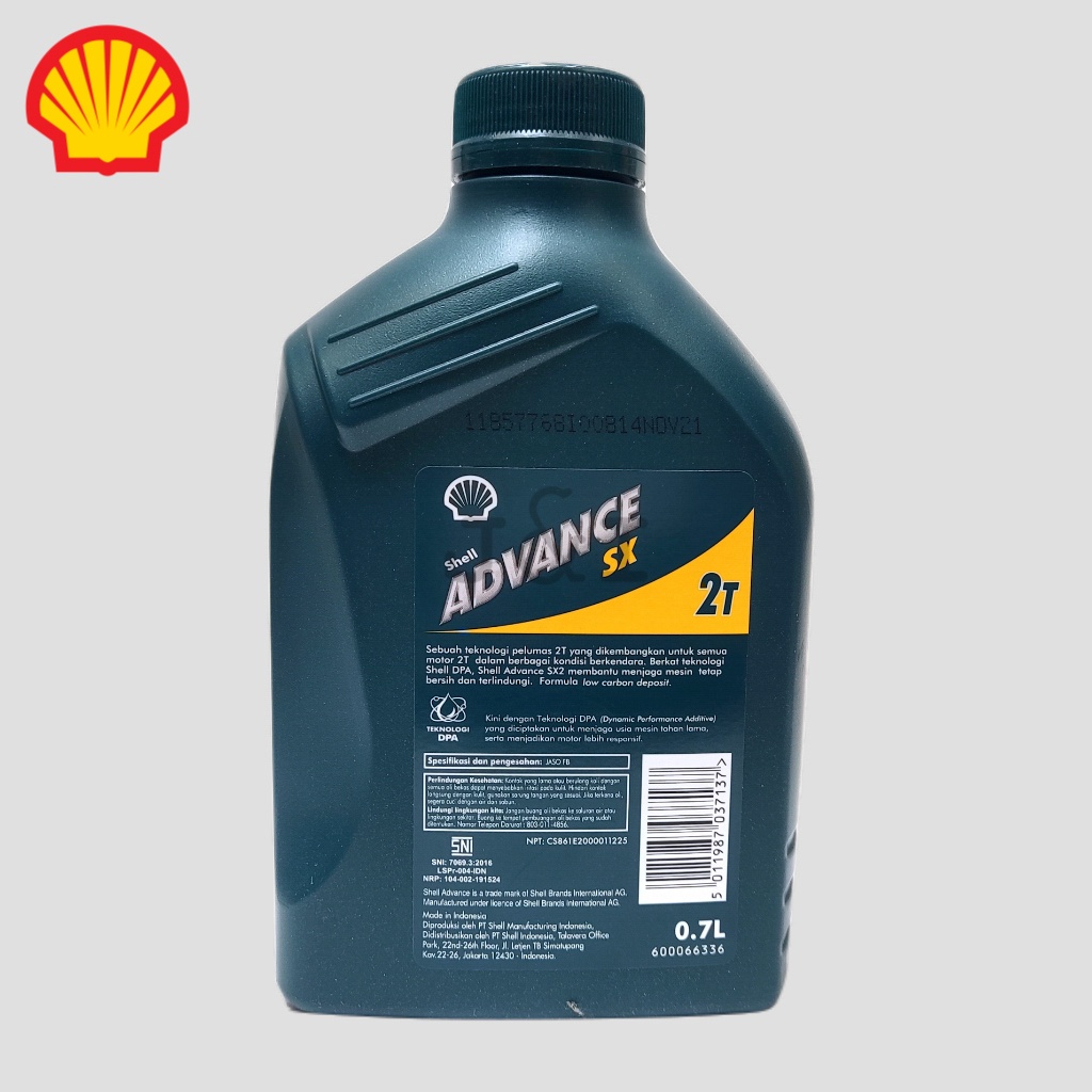 Oli Shell Advance SX 2T JASO FB 0.7 Liter - Oli samping