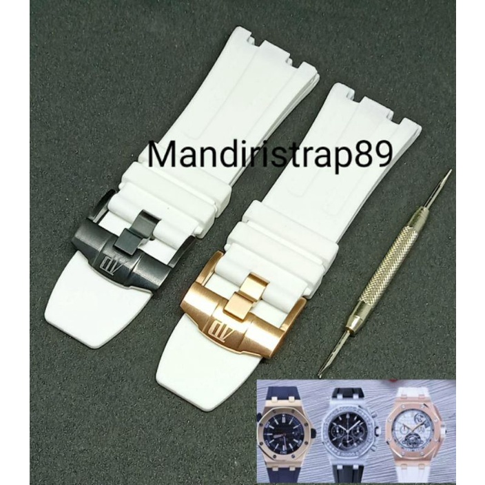 TALI JAM AUDEMARS PIGUET AP 28 MM ROYAL OAK LOGO SWISS MADE ORIJINAL PABRIK