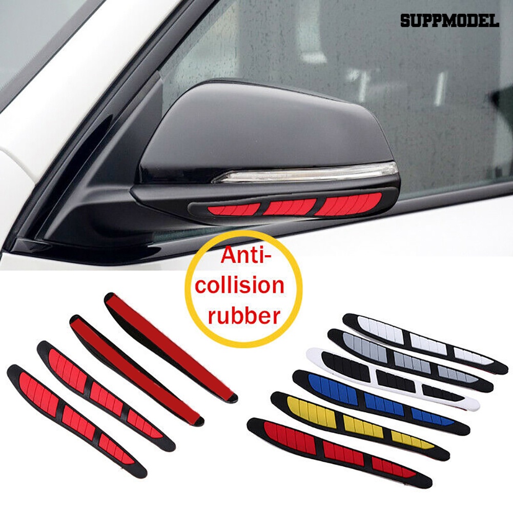 4pcs Stiker Strip Pelindung Pinggiran Pintu Mobil Anti Tabrakan