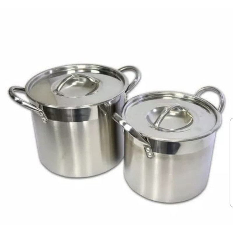 panci supra stockpot isi 2 (8/12Qt)  stainless stel