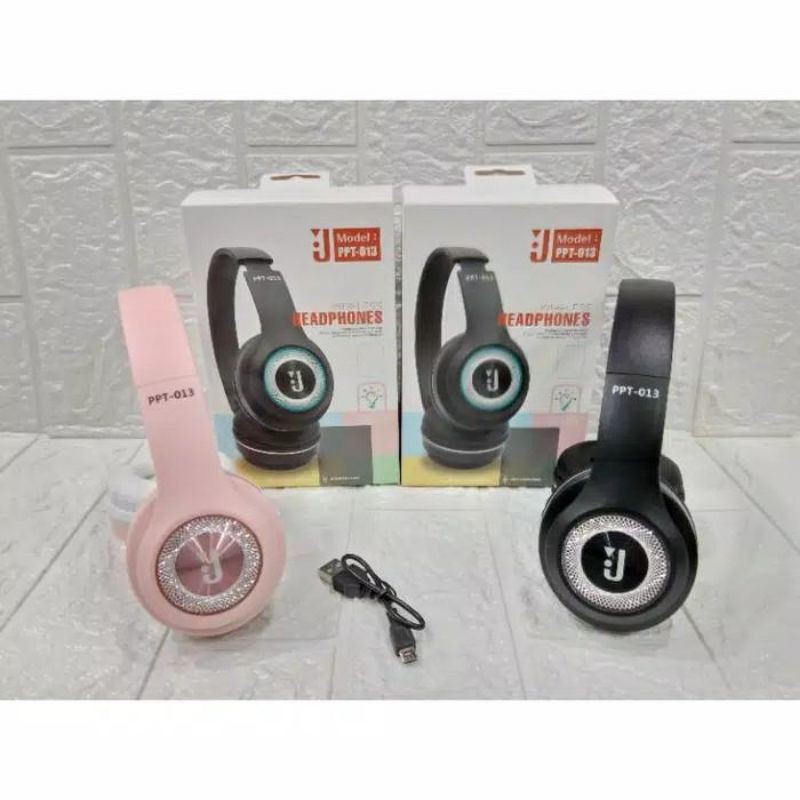 Headset Bando Bluetooth PPT-013 Macaron Led