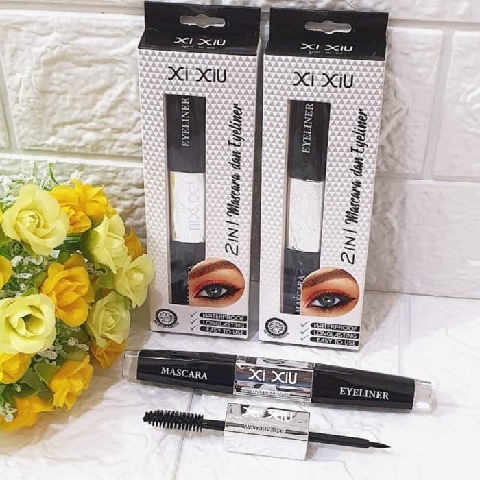 mascara &amp; eyeliner Xi Xiu 2 in 1 waterproff Xi Xiu mascara eyeliner