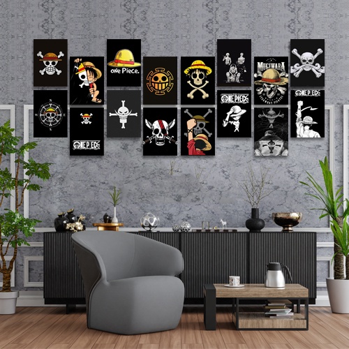 Jual (32Pcs)Poster DInding Kamar One Piece Aesthetic Vintage Ukuran A6