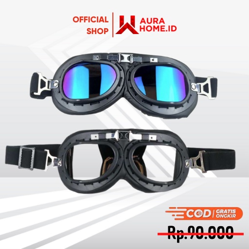 Kacamata Goggles Classic Vintage Harley UV Protection / Kacamata Googles Goggle Gogle Goggles Mask M