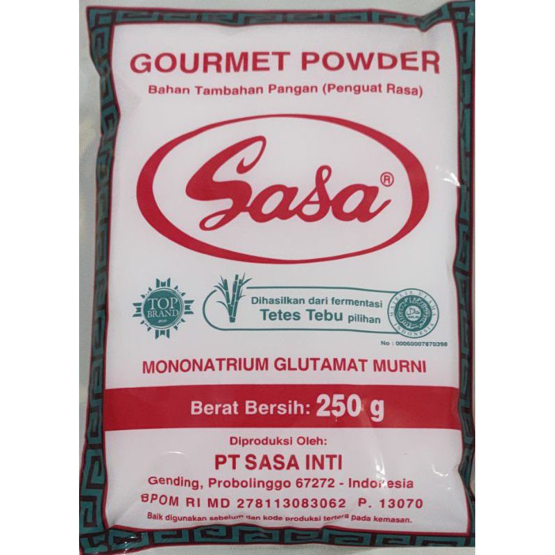 

SASA 250gram, tersedia kemasan 250gr