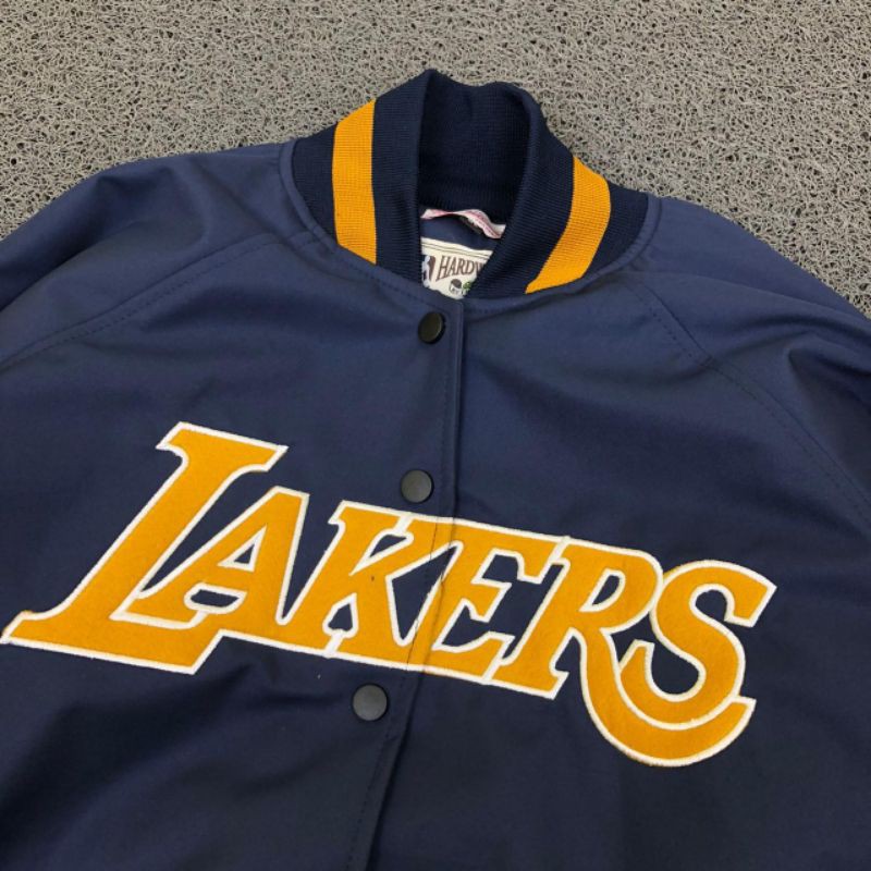 JAKET BOMBER LAKERS HIGH QUALITY CASUAL HYPE FASHION PRIA