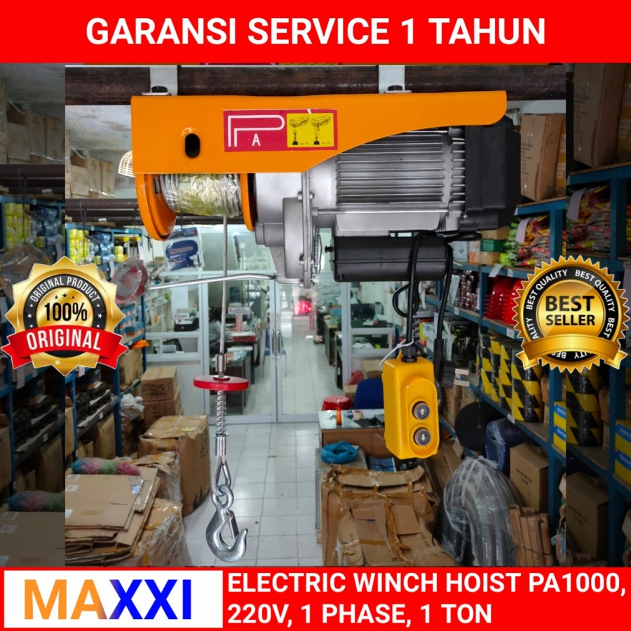ELECTRIC WIRE ROPE HOIST CRANE 1Phase 1 Phase 1000Kg 1ton 1 ton 1t 1 t