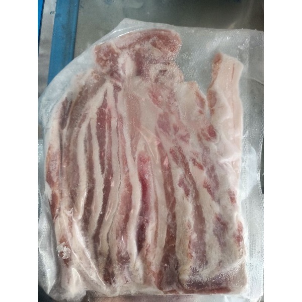 

PREMIUM Daging Samcan Babi Iris Tipis / Samgyeopsal Babi Slice / Samcan Slice / Pork Belly Slice 300gr