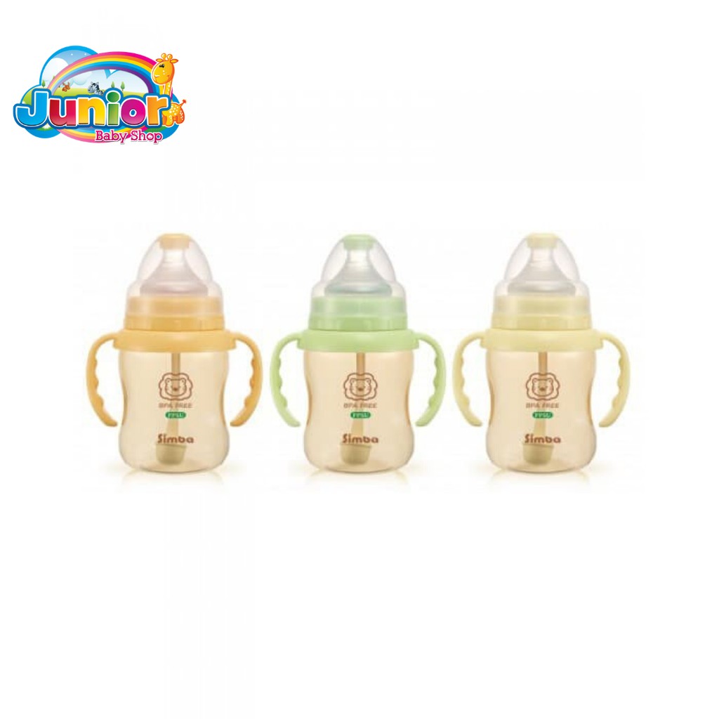 Simba PPSU Wide Neck Feeding Bottle With Straw and Handle 200ml