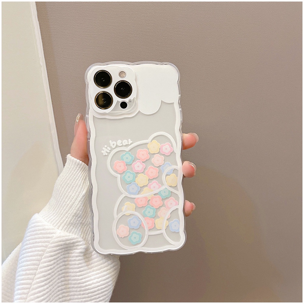 Casing IPhone 14 14 Pro MAX 11 Pro 11 Pro MAX 12 12 Pro 12 Pro MAX IPhone 13 Pro MAX X XR XS MAX 6 6S 7 8 + SE 2020 Transparan Motif Bunga