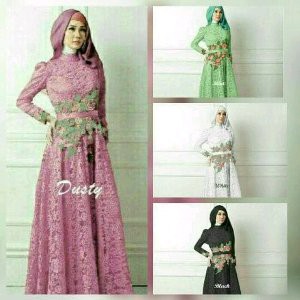 Gamis Lebaran Baju Pesta Muslimah Gamis Brokat Terbaru