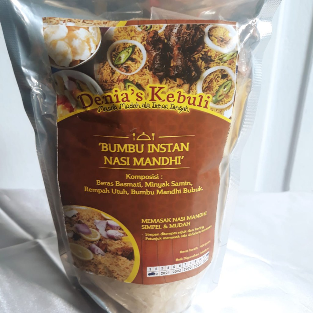 

Nasi Mandhi Denia's Kebuli bumbu instan Reguler 410 gr