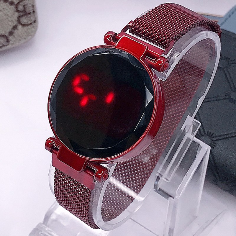 [✅COD] JAM TANGAN WANITA LED DIGITAL MAGNET TOUCH SCREEN IMPORT