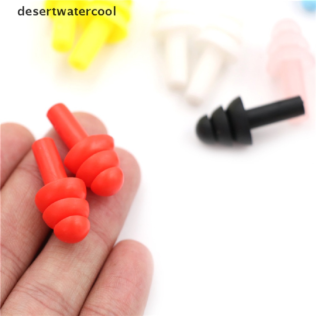 Deid 20Pcs Ear Plug Silikon Anti Bising Nyaman Untuk Belajar / Tidur