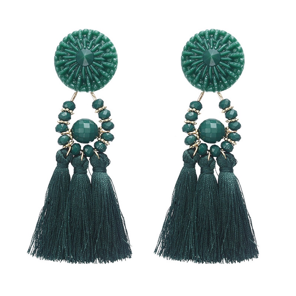 Hu Hu Hu Hu Hu Alat Bantu Pasang Kacamata♡ Anting Tusuk Gantung Wanita Bahan Resin Desain Manikmanikrumbai Gaya Bohemian Untuk Hadiah