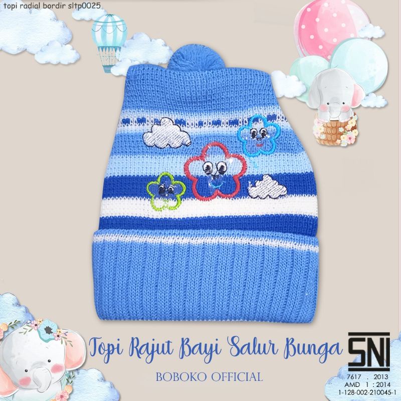 BOBOKO TOPI KUPLUK RAJUT MOTIF STAR