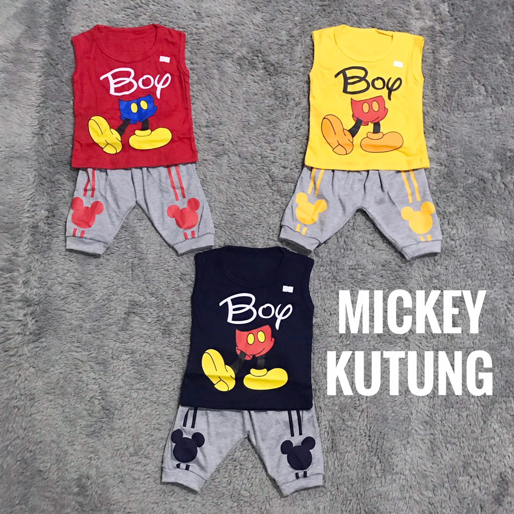 Setelan Pergi Oblong Bayi Babyphoria Berbagai Motif